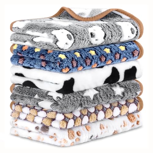 Eilyliafe 6 Pcs Guinea Pig Blankets Bedding Small Animal Cage Liners Sleep Mat Absorbent Reusable Pet Pee Bedding Pad Cover for Hamster Ferret Chinchilla Rabbit Hedgehog (30 x 42 Inch) - size: 30 x 42 Inch