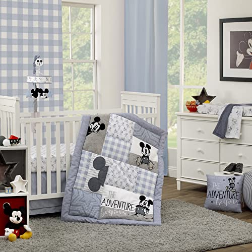 Disney Mickey Mouse - Call Me Mickey White and Blue Super Soft Baby Blanket - color: Mickey Mouse - Call Me Mickey