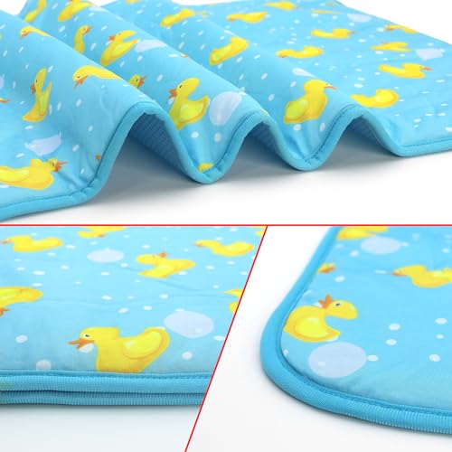 Summer Pet Cooling Mat - Cat Dog Cushion Pad Sleeping Cool Ducks Comfortable Soft for Pets Kids and Adults(Blue Duck, S) - color: Blue Duck, size: S: 15.5'' x 19.5''