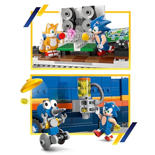LEGO Sonic the Hedgehog Team Sonic Command Truck Building Toy - Pretend Play Vehicle W/5 Figures for Boys & Girls, Ages 8+ - Toy Building Blocks for Kids - Gift Idea for Birthdays - 77006