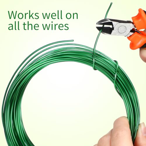 Mudder 5 Roll Aluminum Bonsai Training Wire Tree 160 Feet Total with Bonsai Wire Cutter Anodized Training for Holding Branches Small Trunks(1/1.5/2.0mm,Green) - color: Green, size: 1/1.5/2.0mm