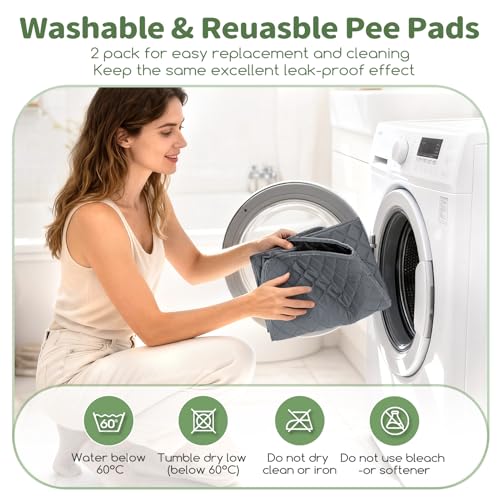 Washable Guinea Pig Cage Liners, 2 Pack 18"x24" Reusable Guinea Pig Pee Pads,Waterproof Super Absorbent Anti-Slip Pee Pads,Pet Bedding Liner for Dog,Small Animals,Bunny -Grey - size: 18x24
