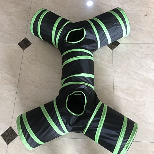 Cat Tunnels, Pet Ferret Rabbit Bunny Tunnels Tubes Subway Habitats, S-Style, DIY Cat Peekaboo Maze House Tent Bed, Kitten Interactive Toy (YY Type Tubes) - size: YY Type Tubes