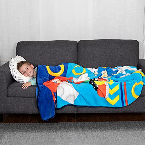 Franco Kids Bedding Super Soft Plush Micro Raschel Blanket, 62 in x 90 in, Sonic The Hedgehog (Pack of 6) - color: Sonic the Hedgehog, size: 62 in x 90 in (Pack of 6)