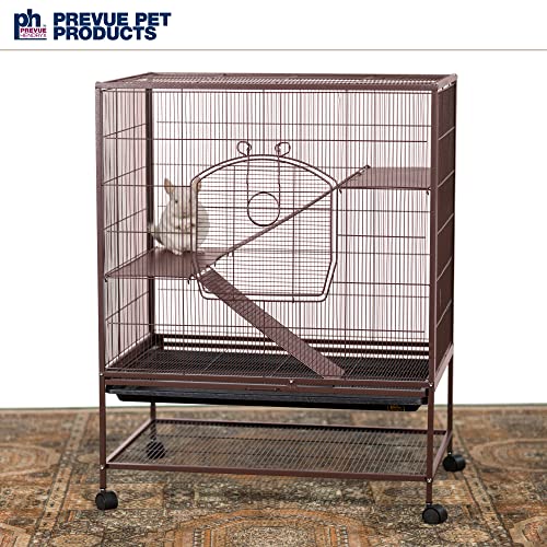 Prevue Pet Products Rolling Small Animal Cage - Ideal for Rats, Chinchillas, Ferrets, Guinea Pigs, Chew-Proof Critter House, Easy to Clean - Earthtone Dusted Rose Hammertone Finish