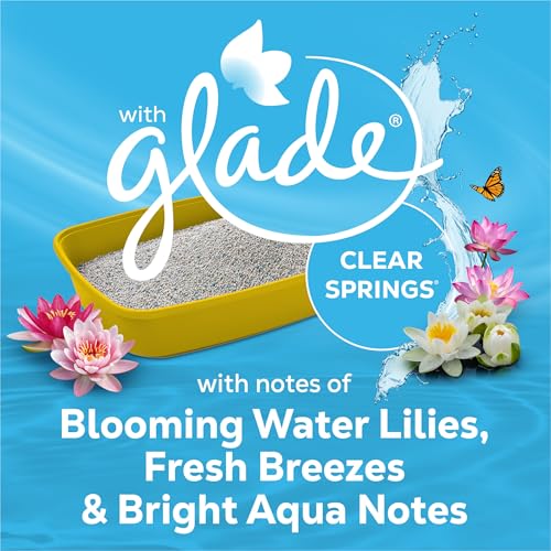 Purina Tidy Cats Clumping Cat Litter, Glade Clear Springs, 38 lb | Lightweight, low dust multi-cat litter with 10-day odor control and fresh floral fragrance - size: 38 Pound (Pack of 1)