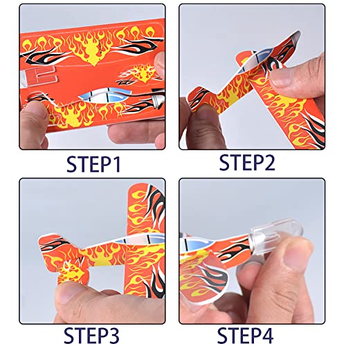 Manmel 50 Pcs Foam Gliders Planes Toys for Kids, Paper Airplane, Party Favors Goodie Bag Stuffers, Outdoor Flying Toys, Bulk for Classroom Prizes Boys and Girls