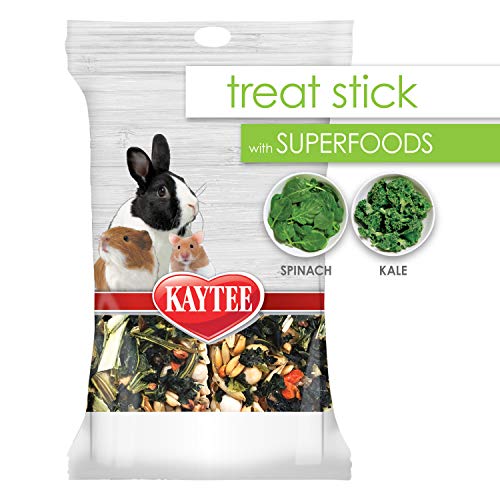 Kaytee Small Animal Treat Stick with Superfoods, Spinach & Kale, 5.5 oz (Pack of 2) - size: 5.5 Ounce (Pack of 2), style: Spinach & Kale