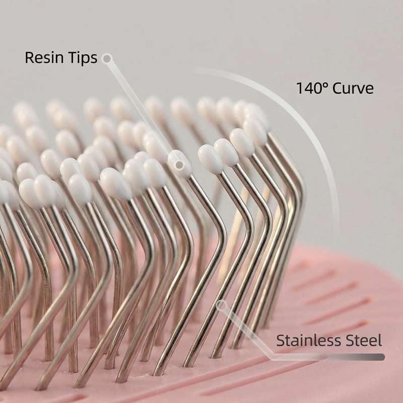 Cat Brush for Shedding, Kitten Brushes for Indoor Cats, For Long or Short Haired Cats,Cat Hair Brush Grooming Deshedding Brush for Dog Kitten Removes Loose Fur and flea removal comb, Pink