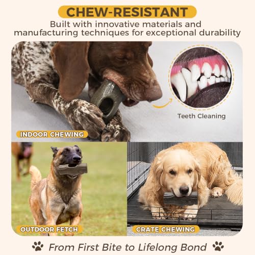 Mankoda Dog Frozen Treat Toy to Keep Them Busy - Chew for Medium/Large Dogs | Heavy Duty Indestructible Toy for Aggressive Chewer, Interactive Puzzle, Fillable Lick Toy with Frozen Mold, Boredom&Anxiety - color: Brown-1 Pack