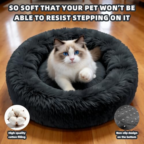 2 Pack 15.7in Plush Warm Pet Bed for Guinea Pigs, Dwarf Rabbits | 15.7×15.7in nest bed with raised anti-slip edges, thick plush winter warm, washable, offers private safe space