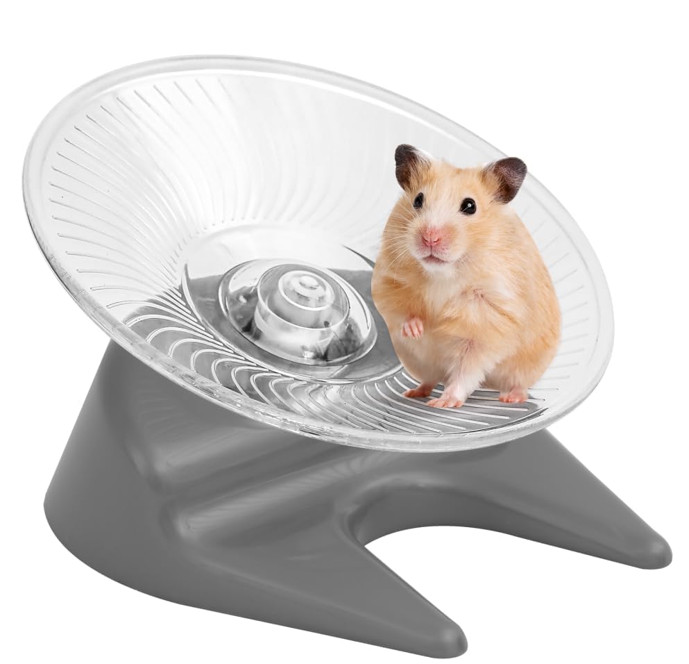 Hamster Flying Saucer Silent Running Exercise Wheel for Hamsters, Gerbils, Mice,Hedgehog and Other Small Pets Silent Running Wheel Hamster,Medium