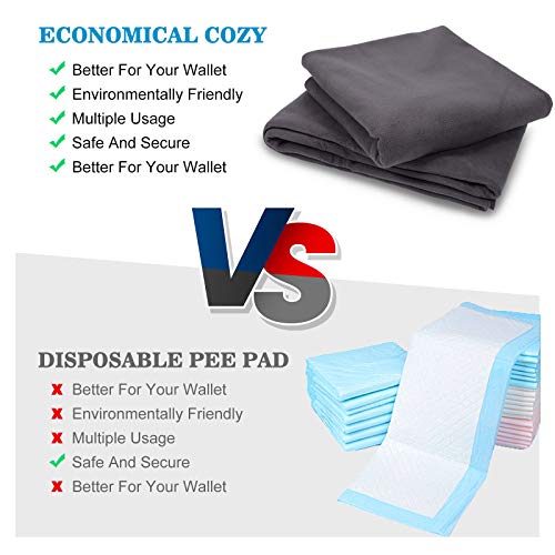Washable Pee Pads for Dogs, 48"x48" Reusable Pee Pads Non-Slip Dog Pee Pads Heavy Absorbency Puppy Pee Pads Quick Dry Whelping Pads/Waterproof Puppy Training Pad for Playpen, Crate, Floor