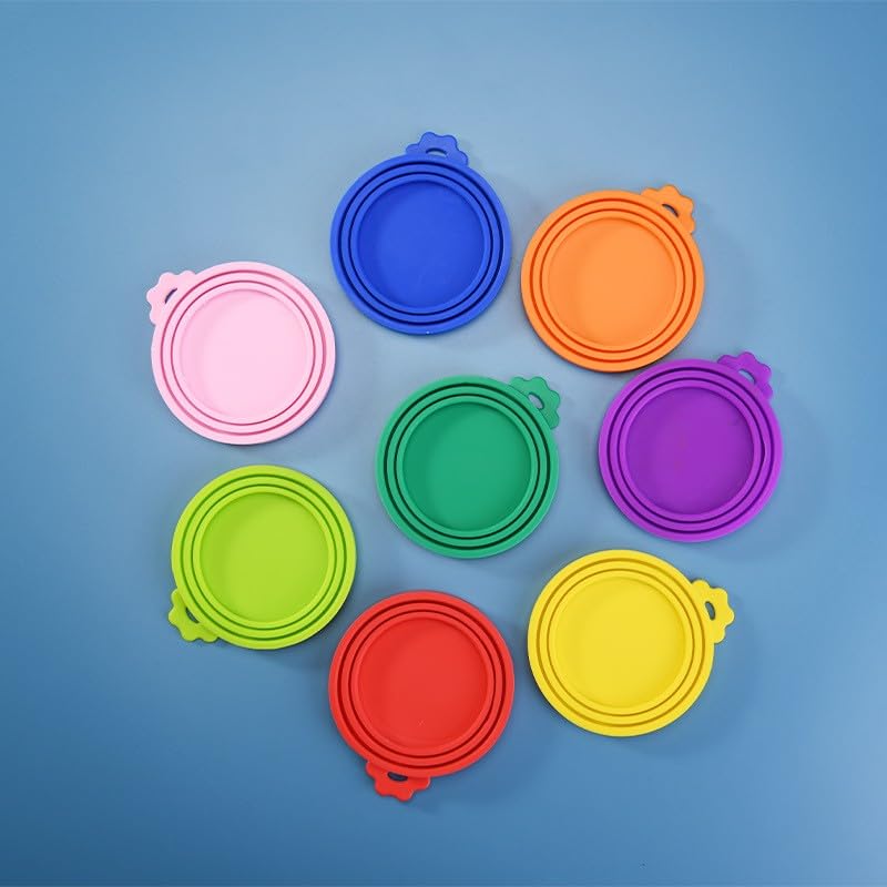 2 Packs Pet Food Cans Lids,Cute Can Lid Dishwasher Safe, Can Covers Most Standard Size Dog and Cat Canned(deep green) - color: deep green