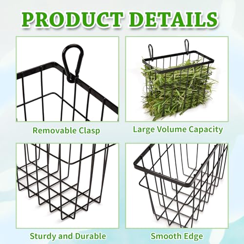 SANGLE SOPFFY Rabbit hay Feeder Small Animal Feeding Set with 350ml Water Bottle, Hay Rack, Pellet Dish for Guinea Pigs, Chinchillas, Bunny- Multifunctional Pellet Food Bowl Dispenser - color: black-3