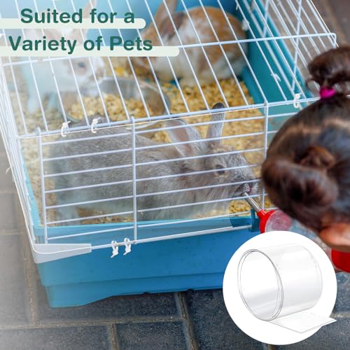 Juexica 2 Pcs 82.7 x 6 Inch Guinea Pig Cage Liner Clear Cuttable Critter Liner with Pre Drilled Holes Urine Guard Extra Long Liner with 100 Zip Ties for Rabbit Hamster Ferret Chinchilla - size: 6 inch wide