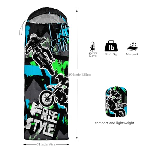 AILONEN Mermaid Scales Print Camping Sleeping Bag,Lightweight & Waterproof,3 Season Warm & Cool Weather,Portable Bags for Girls Women Travelling,Outdoors - color: S107