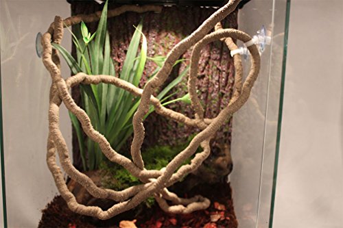emours Small Animal Bend-A-Branch Jungle Vine Pet Habitat Decor | With Suction Cups - color: Brown