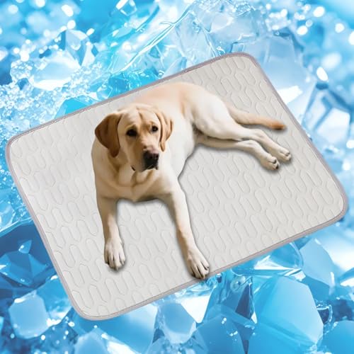 Cooling Mat for Dogs, No-Gel Ice Silk Pet Pad(Gray,2XL) | Washable Anti-Slip Pet Cooling Mat for Dogs and Cats, Crates and Car Seats - color: Gray, size: 60"x40"