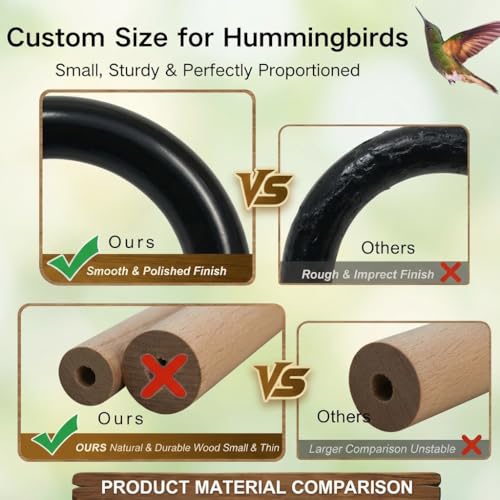 Hummingbird Swing & Perch for Outdoor – Rust-Resistant Metal Bird Perch with Colorful Beads, Easy Hanging Garden Accent Near Feeder, Bird Bath & Hummingbird House (1 PCS) - color: 1 PCS