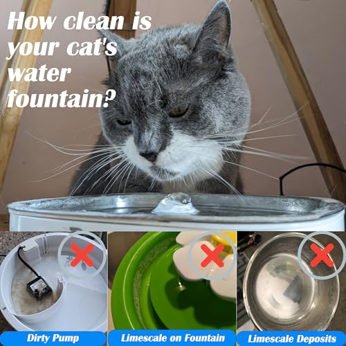 9PCS Pet Water Fountain Cleaning Kit with Compressed Sponge and Storage Box | Dog and Cat Water Fountain Brushes Fit Most Pet Water Dispensers,Pet Drinking Dispenser Cleaning Kit Cleaning brush
