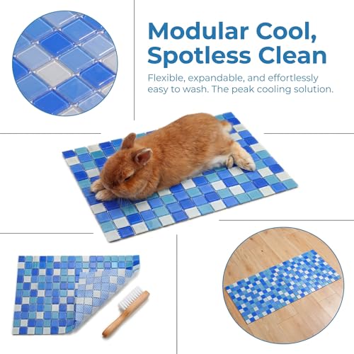 Mosaic Ice Mat for Hamsters, Rabbits and Small Pets, Summer Cooling Pad, Temperature Reducing Pet Mat