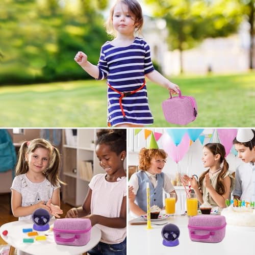 YouKnow Travel Case for Bitzee Hamster Ball Interactive Toy - Shockproof Storage Box with Custom Foam Insert & Carry Handle, Fits Electronic Pet Toy + Dock (Only Case) (Purple) - color: Purple