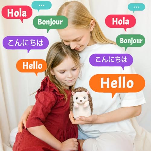 YH YUHUNG Easter Basket Stuffers Talking Hedgehog Repeats What You Say with Clear Voice Talking Toy Animated Repeating Toddler Toys for Ages 3 4 5 6 Kids and Boys Birthday Gift