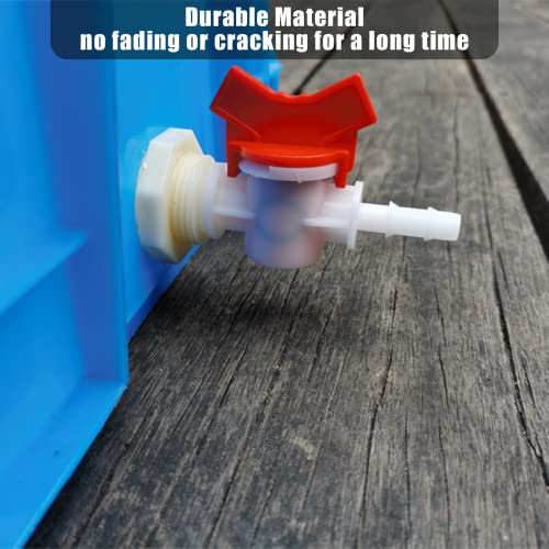 Rabbit Watering Bucket Connector Kit, Bulkhead & Ball Valve for 5/17" Hose | 2Pcs rabbit watering bucket connector kit, bulkhead fitting, barb valve & mesh washer 5/17" hose, automatic dispenser poultry - color: 2Pcs