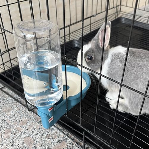 VANNON Gravity Pet Water Bowl, 16oz Anti-Splash Crate Dispenser, Blue | Anti-splash gravity water bowl with a floating disk helps reduce spills while keeping water cleaner for everyday hydration. - color: B-Blue, size: 16oz