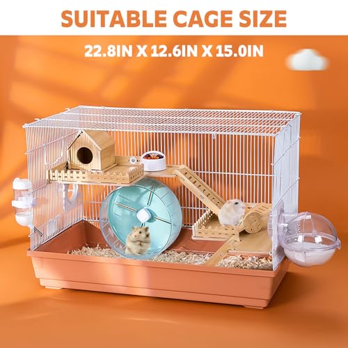 Hamster Wooden Platform,Chinchilla Cage Accessories,Hamster Ladder,Wooden Platform Jumping Board Climbing Ladder for Small Animal & Chinchilla, Guinea Pig, Hamster, Rat Cage