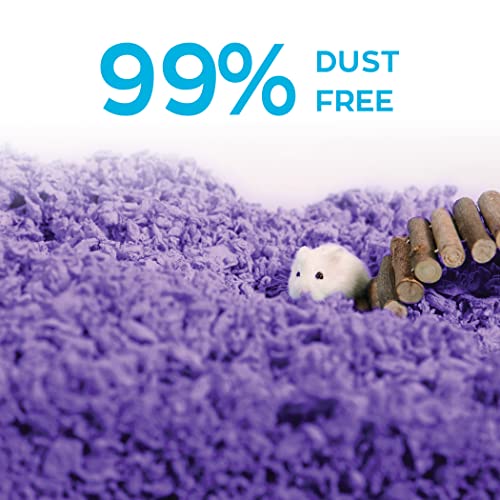carefresh 99% Dust-Free Playful Purple Natural Paper Small Pet Bedding with Odor Control, 50 L - color: purple, size: 50 L