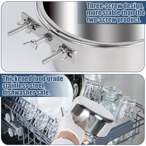 Dog Crate Water Bowl No Spill, 2 Pack Stainless Steel Large Dog Bowls, Hanging Dogs Kennel Water and Food Bowls for Crate Cage，Metal Feeder Dish Coop Cup for Medium Large Dogs Pets