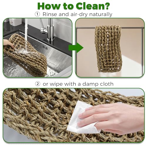 Flexible Wooden Rat Climbing Toys & 30x7inch Rat Climbing Toys, Adjustable Ladder Stairs and Chewable Seagrass Mat for Pet Rats