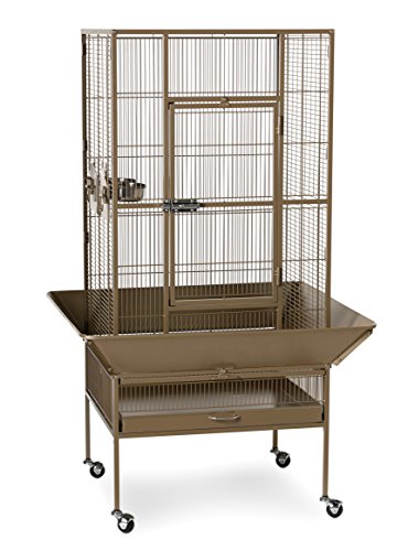 Prevue Pet Products 3352COCO Park Plaza Bird Cage, Coco Brown | Large Brown Steel Bird Cage with Rolling Stand and Perches, Ideal for Cockatiels and Medium Birds - color: Coco Brown
