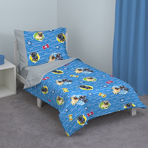 Disney Puppy Dog Pals 4 Piece Toddler Bed Set - color: Disney Puppy Dog Pals