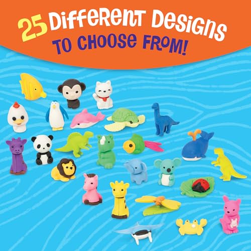 Peaceable Kingdom 60 Animal Erasers for Kids Party Favor Pack | 60 ready-to-give favors for the whole class.