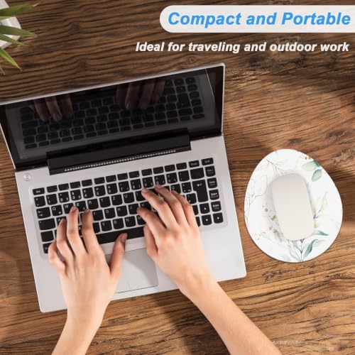 Rimilak Small Mouse Pad 8.2 x 7 Inch, Irregular Mini Mousepad, Boho Leaves | Non-Slip Rubber Base, Waterproof Compact Mouse Mat for Laptop Computer Wireless Mouse Keyboard Home Office Travel - color: Boho Leaves, size: 8.2L x 7W inches