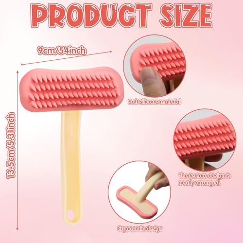 Rabbit Brush, Soft Silicone Small Animal Massage Comb, Practical Bunny Brush for Grooming, Bunny Grooming Kit Supplies Suitable for Cats Puppies & Other Pets - color: 1pc/pink