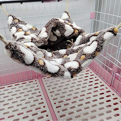 ISMARTEN Small Animal Hanging Hammock, Pet Hanging Nap Sack Sleep Bag Bed, Cage Hammock Beds for Ferret Guinea-Pig Sugar Glider Hamster Rat Mice Chinchilla Flying Gerbil and Squirrel (Green) - color: Green