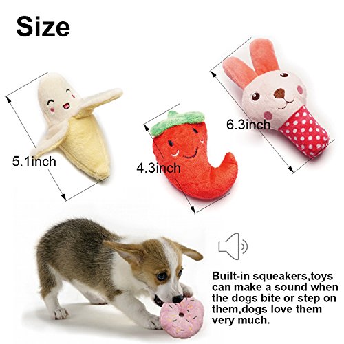 Squeaky Dog Toys for Small Medium Dogs, 9 Pack Stuffed Puppy Teething Toys | Assorted Soft Plush Dog Toys Bundle, Built-In Squeakers, For Puppies Entertainment & Interactive Play ﻿