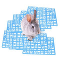 Hamiledyi 8 Pcs Rabbit Cage Mats Small Animal Plastic Feet Pads Floor Mat for Pet Cats Dogs Bunny Hamster Rat Chinchilla Guinea Pig(Blue)