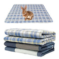 Rabbit Cage Liners, Guinea Pig Bedding Pads Bunny Cage mats Waterproof Reusable Washable Small Animals Cage Liner (2Pcs) (Large Size)