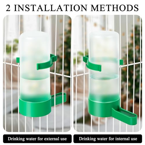 Lamoutor 4Pcs Bird Water Feeder Plastic Drinker Feeder Water Clip for Parrots Budgie Cockatiel Lovebirds