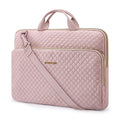 BAGSMART Laptop Sleeve 15-15.6 inch Case Protective Water-Resistant | Lightweight Laptop Bag for Women with Pocket and Handle, Compatible with MacBook, HP, Dell, Acer and Asus notebooks - color: Pink-Shoulder Strap, size: 15.6 Inch