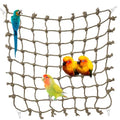 Parrot Climbing Net Jungle Fever Rope Small Animals Toys for Parakeets Lovebirds Finch Budgerigars Conure Cockatiel (L 24" x 24") - size: L 24" x 24"