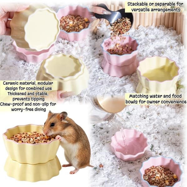 Hamster Wooden Platform Tunnel Ladder Hideout Playhouse Hamster Game Climbing Toy with Cage Accessories for Small Pets Dwarf Syrian Mice Degus Gerbils Squirrel (Lullaby)