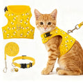 BINGPET Cat Harness and Leash Set, Escape Proof and Adjustable, Small | Step-in Vest, Lightweight Soft Breathable Mesh, Hook & Loop, Easy Control for Kittens & Small Cats Walking Travel - color: Bee, size: Small