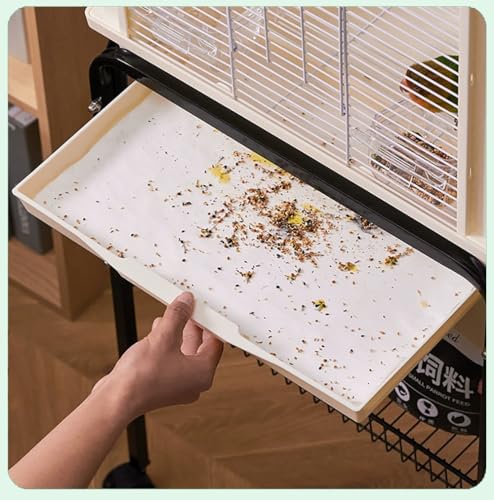 Bird Cage Liners-100PCS-11'' X 20''Disposable Non-WovenBird Cage Tray Liners, Disposable Sheets for Birds,Cages Accessories for Pet Bird Parrot