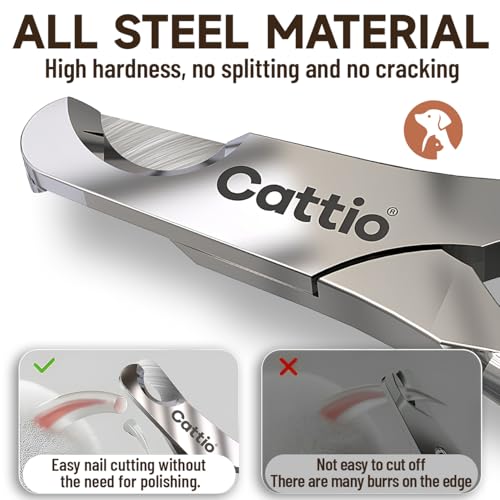 Dog Nail Clippers - All Steel Material, Built-in Spring,Heavy Duty Dog Nail Trimmer Full Metal Razor Sharp Professional for All Dogs Cats with Thick Toena,Dog Nail Trimmers - color: Dog Nail Clippers Set (Glossy)